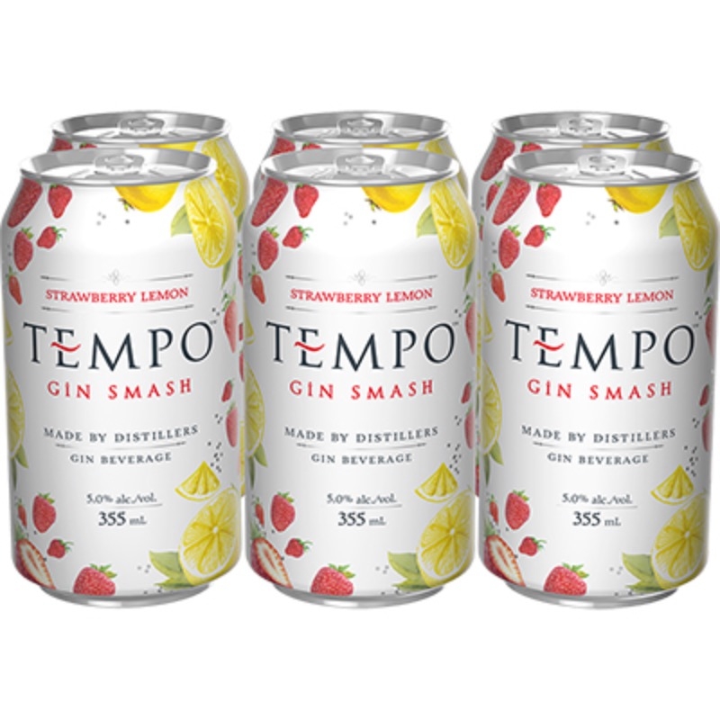 Tempo Gin Smash Strawberry Lemon-6*355ml